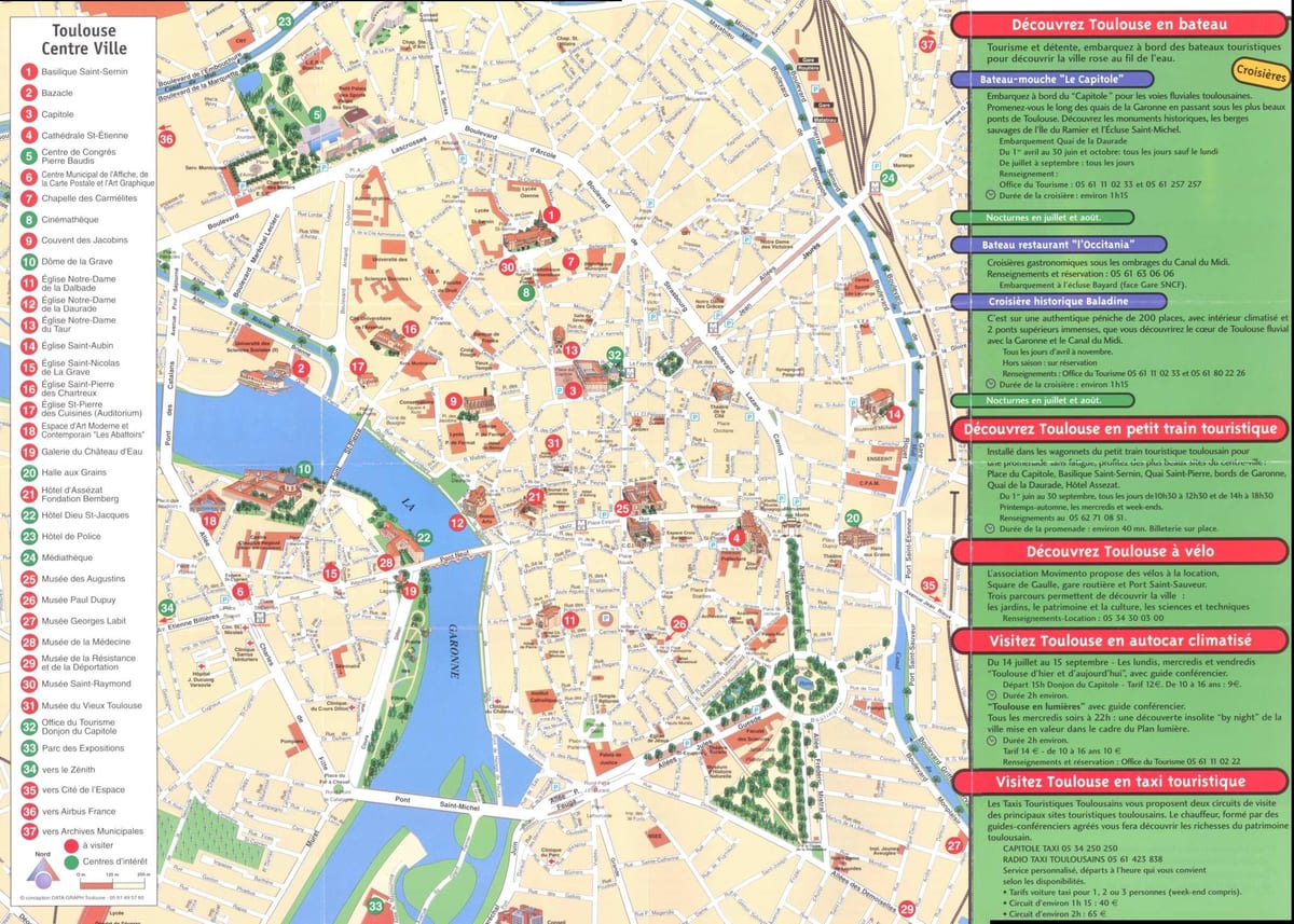 karta grada Toulouse