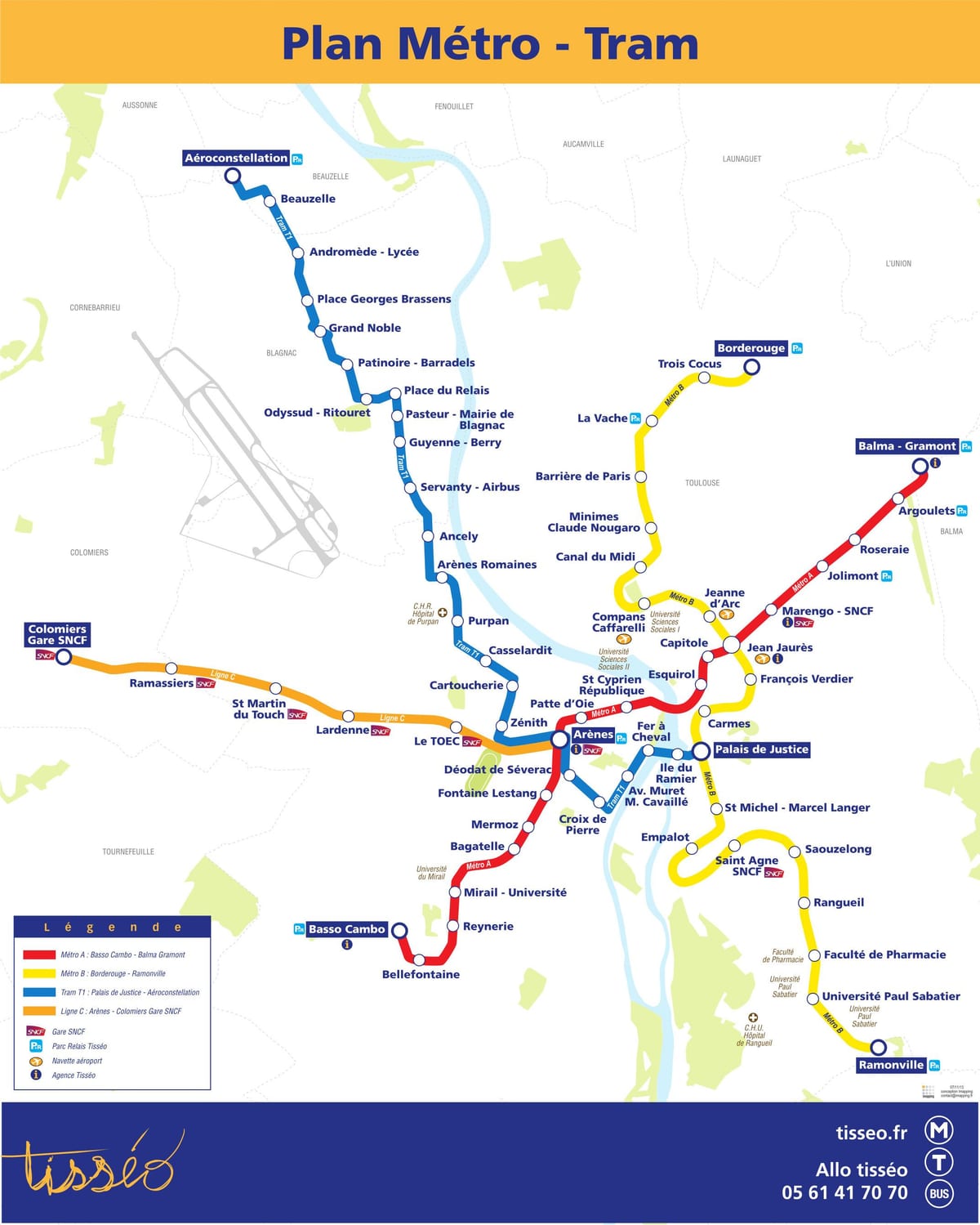 Metro Toulouse kartu u PDF formatu