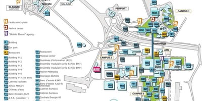 Karta Airbus u Toulouse 