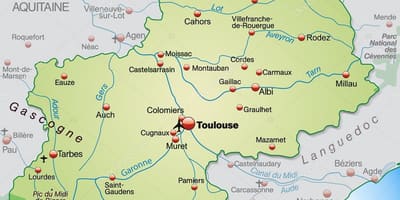 Karta regija Toulouse