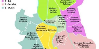 Karta županije Toulouse
