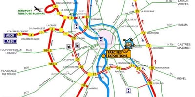 Karta autoceste Toulouse