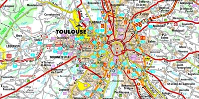 Karta Toulouse cesti