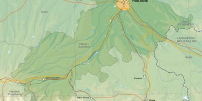 Topografski kartica Toulouse