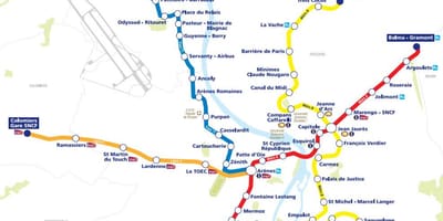Karta Toulouse tramvaj